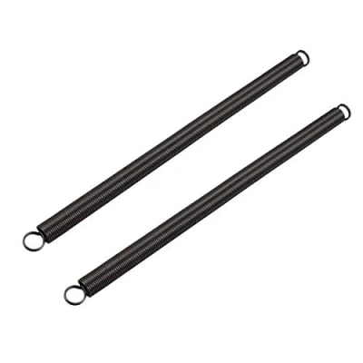 Imagen de sourcing map Resorte de extensión: diámetro del alambre 1,4 mm, exterior 16 acero longitud libre 300 mm tensión doble gancho pequeño 2 piezas