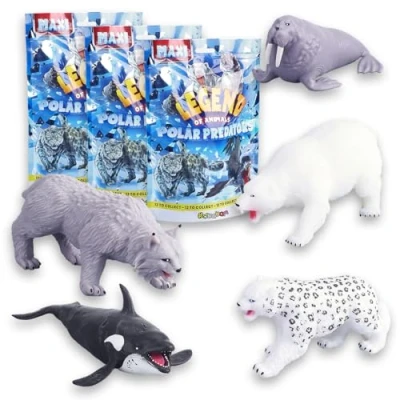 Imagen de #sbabam Leyenda de los Animales Depredadores Polares, Juegos para Niños Edicola, Juguetes Suaves y Extendibles en Paquetes, Maxi Goma Coleccionables