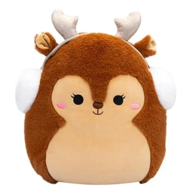 Imagen de Squishmallows Squishmallow Juguete de peluche FuzzAMallows Darla el reno Navidad, 30 cm, original 2024