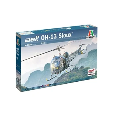 Imagen de Italeri 2820S 1:48 OH 13 Scout Helicopter Korea War, modelismo, Kit, maqueta, Hobby, encolado, Kit de plástico, preciso al Detalle