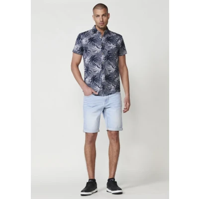 Imagen de Koroshi Shortsleeved Camisa, Hombre, Talla: Large, Gris grey