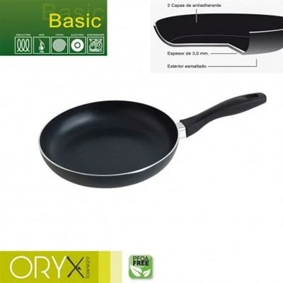 Imagen de ORYX Sartén Aluminio Antiadherente Basic, Alta Resistencia, Apta Inducción, Libre PFOA, Diámetro 24 cm, Espesor 3 mm.