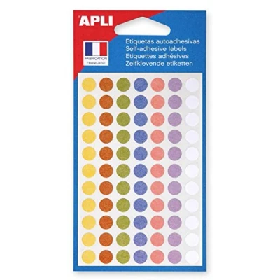 Imagen de APLI 102147 Bolsa de 385 pastillas colores surtidos Ø 8 mm