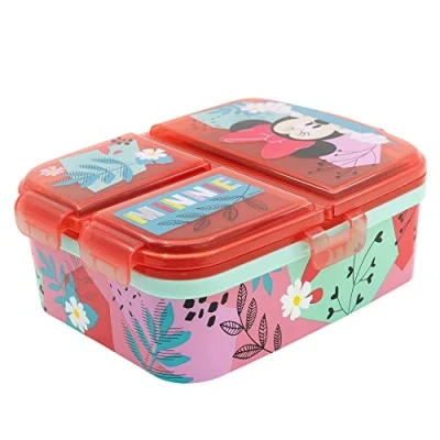 Imagen de Fiambrera infantil múltiple xl con 4 compartimentos de Minnie Mouse