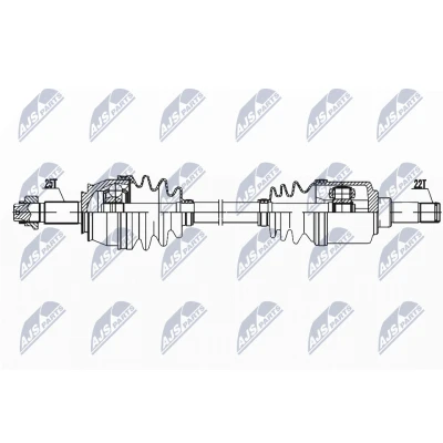 Imagen de NTY NPW FT 075 Árbol de transmisión Eje delantero, izquierda 615 FIAT: 500 Hatchback