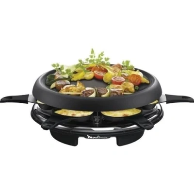 Imagen de Moulinex Accessimo Raclette Plancha Crêpier 6 Coupelles RE151812 Rasqueta para Crepes (6 Unidades), Multicolor