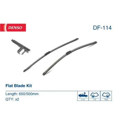 Imagen de Limpiaparabrisas Denso Flat DF 114 Sin marco BMW: X3, X4, VOLVO: V50, S40 II