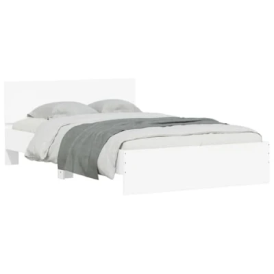 Imagen de vidaXL Estructura de Cama con cabecero Blanca 120x190 cm