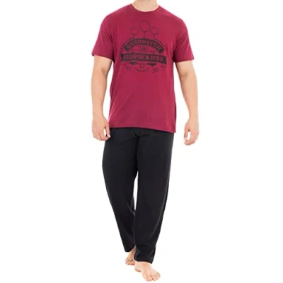 Imagen de Harry Potter Pijama para Hombre Quidditch Negro Small
