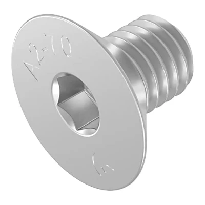 Imagen de Tornillo avellanado SECCARO M5 x 8 mm, acero inoxidable V2A VA A2, DIN 7991 / ISO 10642, hexágono interior, 20 piezas