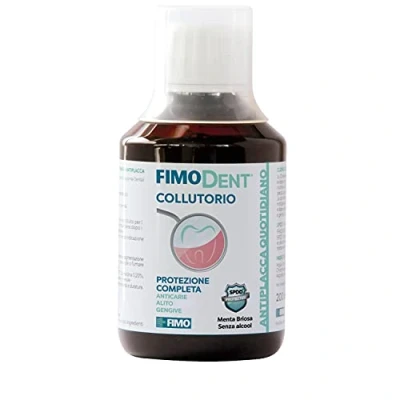 Imagen de Fimodent Enjuague Bucal Diario Antiplaca Clorhexidina 0,05% y Fluoruro Prevención Completa de la Placa, Encías Aliento Sabor Menta 200mL
