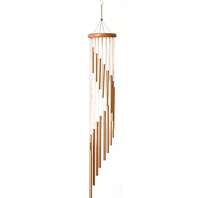 Imagen de Alnicov Campanas de Viento para Exteriores,carillones 35 Pulgadas con 18 Tubos aleación Aluminio jardín,Patio,hogar e Interior decoración (Dorado)