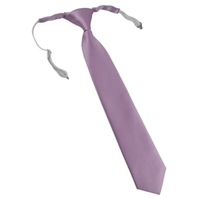 Imagen de TigerTie Designer Security Corbata de seguridad en un solo color, preatada con goma elástica, Color lila., ca.54 cm (incl. Knoten)