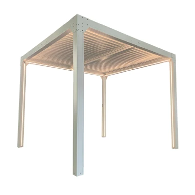 Imagen de Pérgola de jardín automatizada 3x3m (9 m2) Somerset blanca