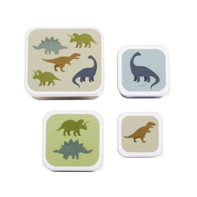 Imagen de 4 Cajitas Almuerzo y Snacks Dinosaurios