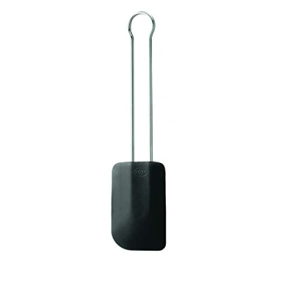 Imagen de RÖSLE Espátula de Masa, Rasqueta Masa como Ayuda para Hornear y Cocinar, Silicona Resistente, 32 cm, Negro, Acero Inoxidable 18/10, 30 a +200 Grados Celsius, Apto Lavavajillas