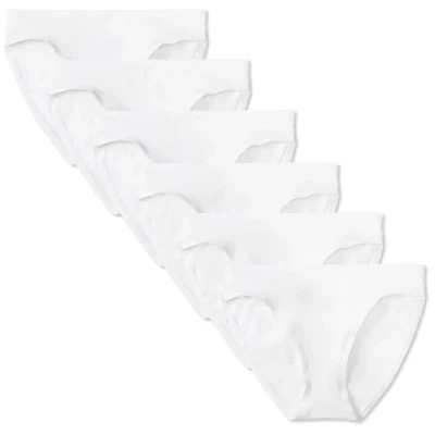 Imagen de Amazon Essentials Braguita de bikini algodón (disponible en tallas grandes) Mujer, Pack 10, Blanco, 46