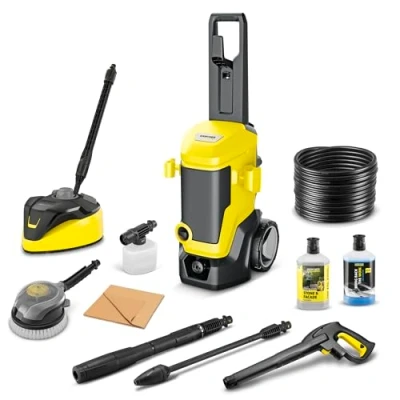 Imagen de Kärcher Hidrolimpiadora K 7 WCM Car&amp;Home, incl. kit Car &amp; Home, presión: máx. 180 bar, caudal: 600 l/h, rendimiento de superficie: 60 m²/h, amarillo