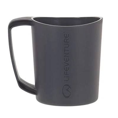 Imagen de Taza grande de plástico Lifeventure Ellipse para camping, viajes y actividades al aire libre Grafito