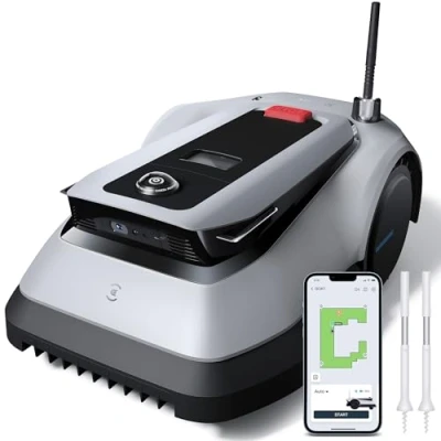 Imagen de ECOVACS Goat G1 800 Robot cortacésped inalámbrico periférico 800㎡, mapeo automático, posicionamiento Ultra LargeBanda+Visión+GPS, gestión de 16 Zonas, evitación Inteligente obstáculos, Pendiente