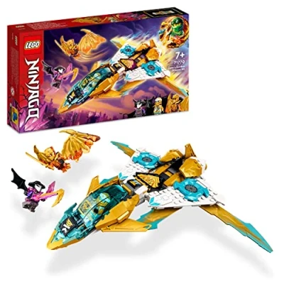 Imagen de LEGO 71770 Ninjago Reactor del Dragón Dorado de Zane, Avión Juguete para Niños y Niñas a Partir 7 Años, Mini Figuras Acción, Serie TV Ninjago: Crystallized