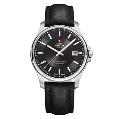 Imagen de Swiss Military by Chrono Reloj Hombre de Pulsera Movimiento Cuarzo con Cuero Analógico Plata SM30200.10