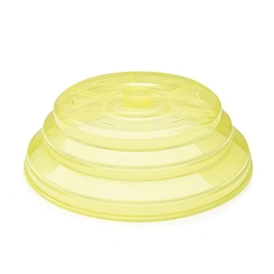 Imagen de Ibili Tapa para MICROONDAS Plegable, Stainless Steel, Amarillo, 26 x 3 cm