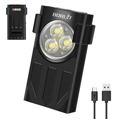 Imagen de BORUIT V7 mini linterna LED, 1100 Lumen de 10 modos con llavero, magnética impermeable ipx5 para uso doméstico al aire libre