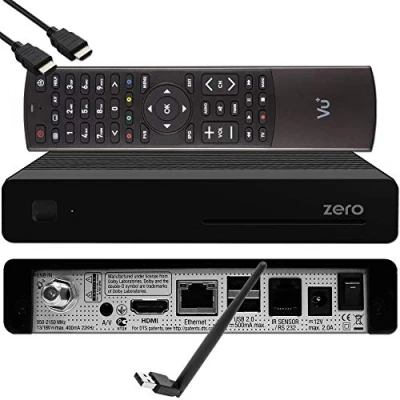 Imagen de VU+ Zero HW Version 2 1 sintonizador DVB S2 Full HD E2 Linux Receptor, Youtube, Receptor satélite con función de grabación, Lector Tarjetas, Multimedia, HDMI EasyMouse, lápiz WiFi 150Mbit, Negro