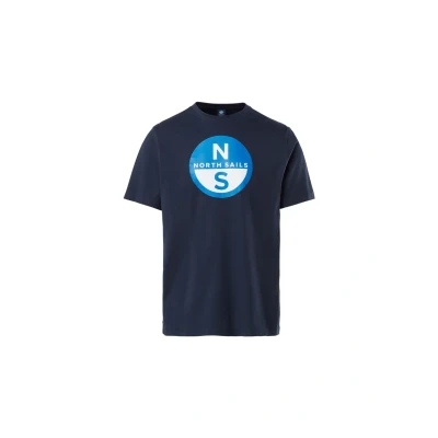 Imagen de North Sails MIT Maxilogoaufdruck Camiseta estampada, Hombre, Talla: Large, Blau