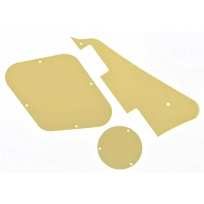 Imagen de KAISH Golpeador LP de 1 capa, color crema sólido y cubierta placa interruptor para Gibson Les Paul