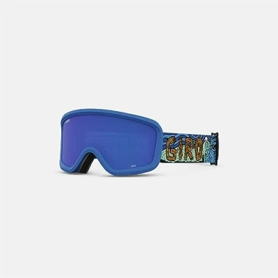 Imagen de Giro Chico 2.0 gafas de esquí para niños pequeños, snowboard y niñas 2 a 4 años, correa azul Shreddy Yeti con lente gris cobalto