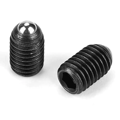 Imagen de Émbolos de resorte bola rosca acero al carbono 10pcs M10 fijados émbolo hexagonal negro(M10*20)