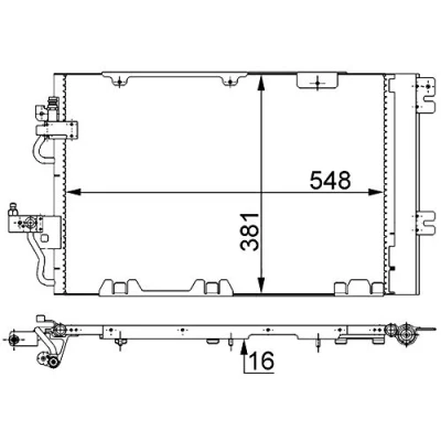Imagen de MAHLE ORIGINAL AC 375 000S Condensador con secador 14 13,7 554 OPEL: Zafira B, Astra H GTC, Hatchback
