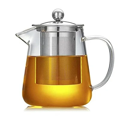 Imagen de TAMUME Tetera de Cristal con Filtro Acero Inoxidable para Verter Fácil (750ML)
