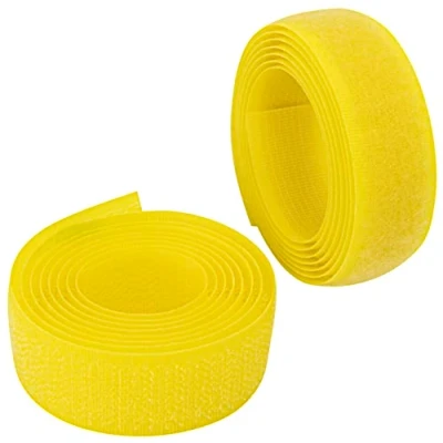 Imagen de AERZETIX C65898 Cinta/rollo de scratch 20mm 1 metro auto agarre organizador/sujetacables tira enganche bolsa prenda correa color: amarillo limón en poliamida y poliéster