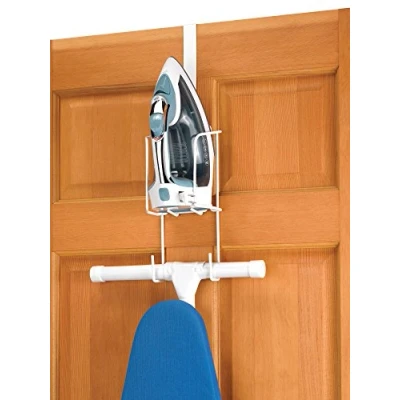 Imagen de Whitmor Organizador de Alambre para Planchar sobre la Puerta, Color Blanco Planchado, Hierro