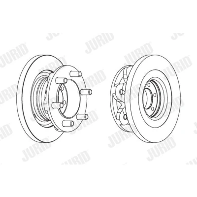Imagen de JURID 567118J Disco de freno 290 22 6 95 macizo aceitado con perno sujeción rueda IVECO: DAILY 3, 3 Kasten/Kombi