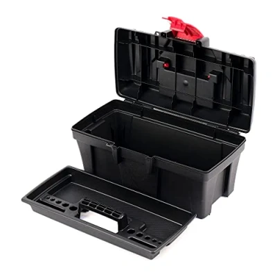 Imagen de Caja de herramientas con portaherramientas integrado para taller, garaje, cierres pinza plástico ABS (300 x 167 150 mm)