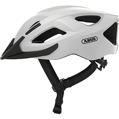 Imagen de ABUS Aduro 2.1 Casco de bicicleta urbana todoterreno con diseño deportivo Para el tráfico la ciudad hombre y mujer Blanco, talla L