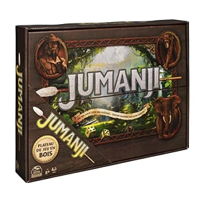 Imagen de Spin Master JUMANJI (6062543), juego de mesa con muchos desafíos y ambiente film, caja madera, 8 años más [Edición en Francés]