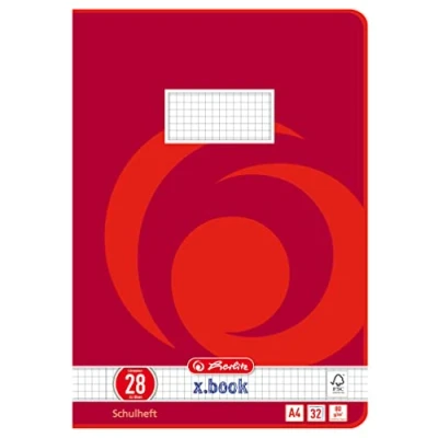 Imagen de Herlitz 340281 Cuaderno A4, 32 hojas, línea 28, FSC Mix, 5 unidades
