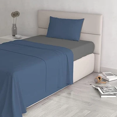 Imagen de Juego de sábanas color natural (hoja plana 180x300, plancha instalada 120x200cm+funda almohada 52x82cm), gasolina verde/botella verde, verde petroleo/verde botella