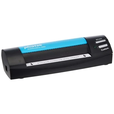 Imagen de Plustek MobileOffice S602 1200 x DPI Business card scanner Negro, Azul A6 Escáner (104,9 500 mm, DPI, 48 bit, 24/48 8/16 1 bit)