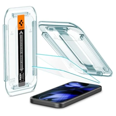Imagen de Spigen EZ Fit Cristal Templado Clear Protector De Pantalla con Marco Montaje Google Pixel 9a