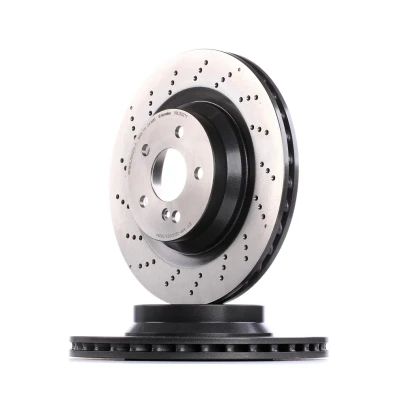Imagen de BREMBO COATED DISC LINE 09.C502.11 Disco de freno 330 26 5 perforado/ventil. int. revestido altamente carbonizado con tornillos