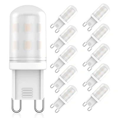 Imagen de RuLEDne Bombilla LED G9 2W Sustitución para halógena 28W 25W 20W, Blanco cálido 2700K, AC 220V 240V, CRI 85+, Sin parpadeo, ángulo de 360 grados