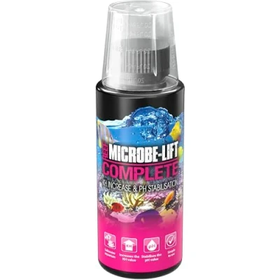 Imagen de Microbe Lift Complete 118 ml Aumento de KH y estabilización del pH para acuarios Marinos, favorece el Crecimiento Estable Sano los corales.