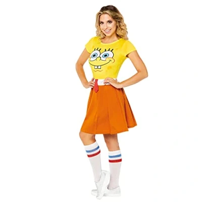 Imagen de LIRAGRAM Amscan Bob Esponja Disfraz, Dibujo Animado, Color Amarillo y Naranja, 8 10 (361 9909166_0194099030588)
