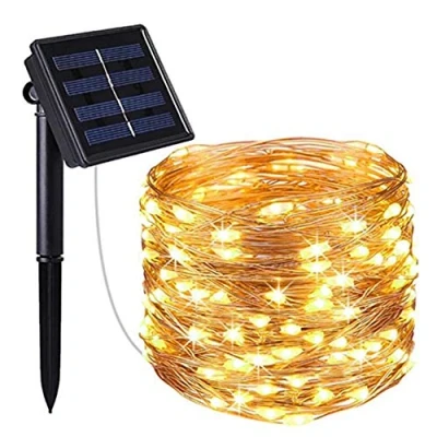 Imagen de ZTOONE Solar Powered String Lights, LED Copper Wire Fairy Indoor/Outdoor Waterproof Decoration Lights for Gardens, Home, Dancing, Party, Christmas (5M)